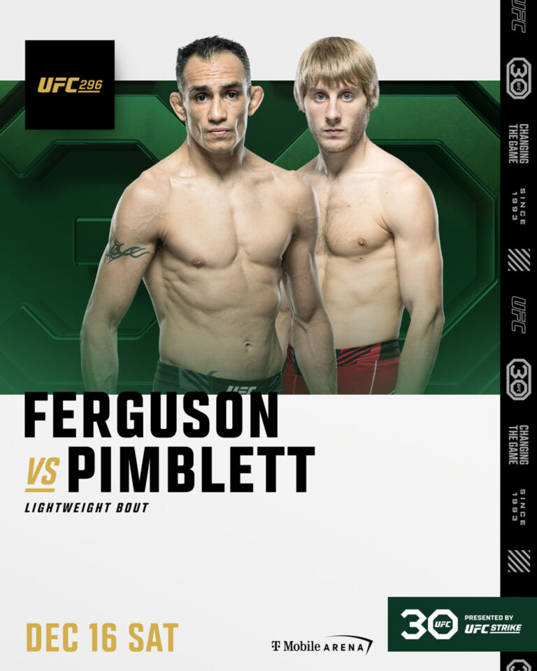 poster ufc 296 pimblett vs. ferguson